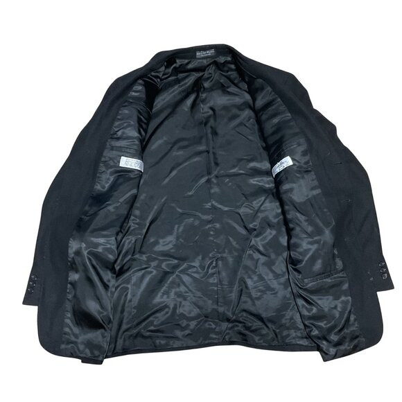 Black Cashmere Blend Sport Coat L 44 Gianfranco Ruffini Italy Lined Structured - Picture 3 of 6